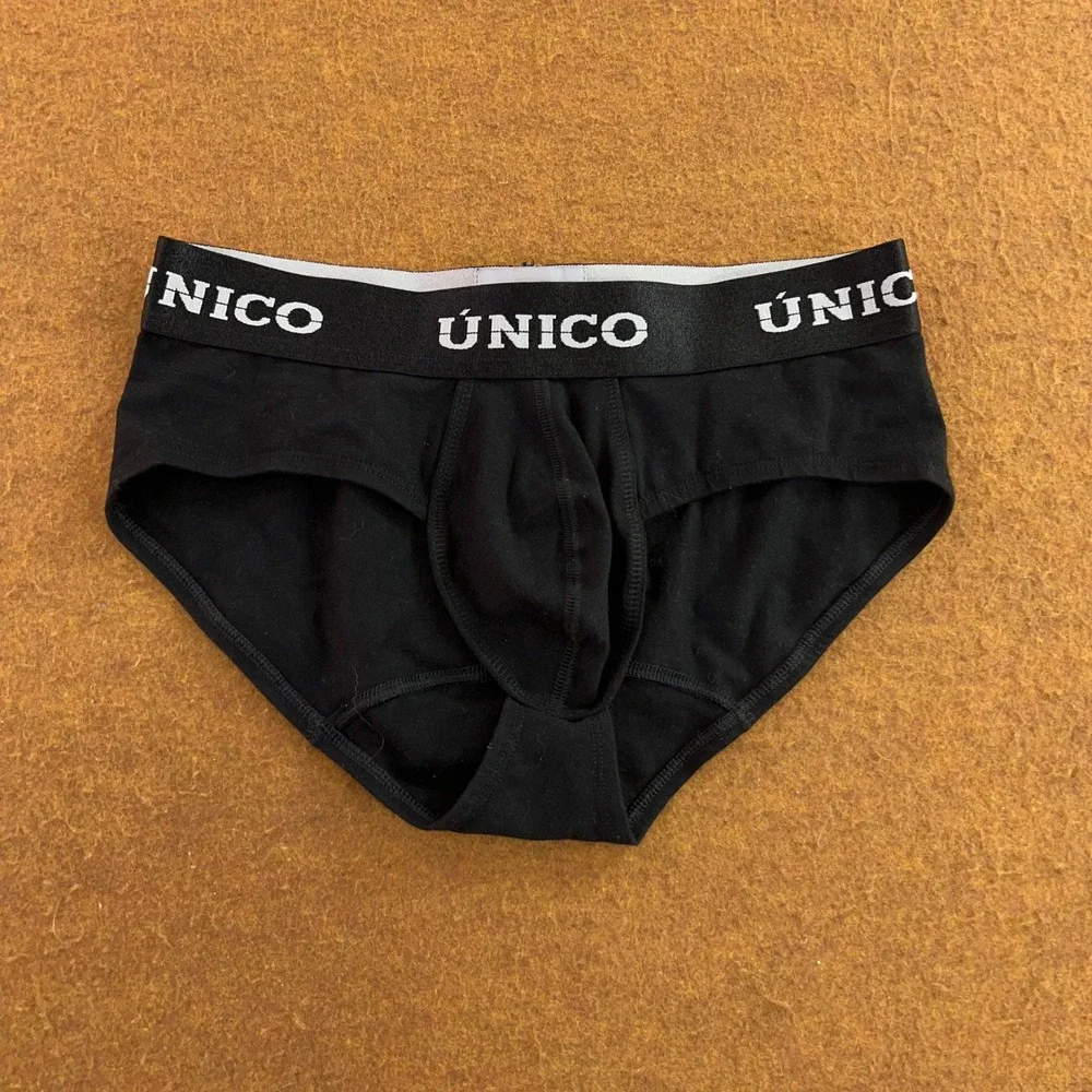 Mundo Unico Mens Medium Black Brief Copa Cotton Spandex Underwear 2-Pack NWT
